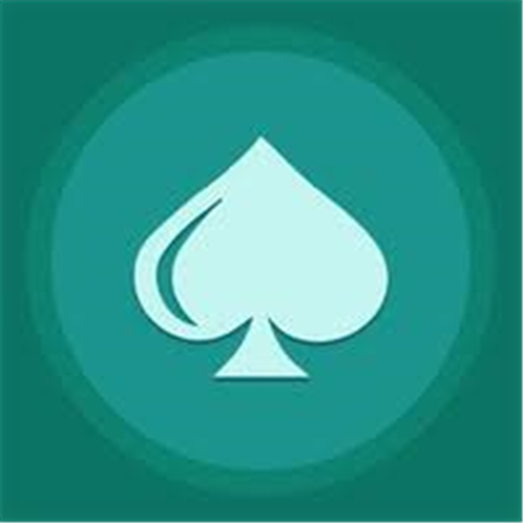 Pokerklas marka görseli — maça sembolü teal tasarım